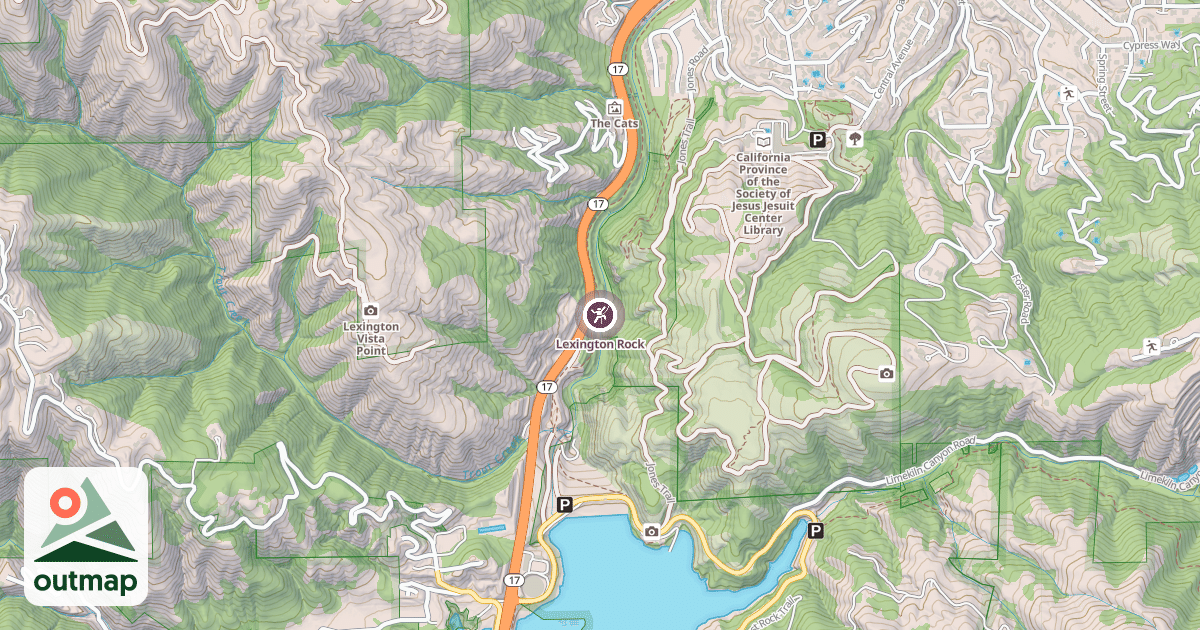 Map of Lexington Rock