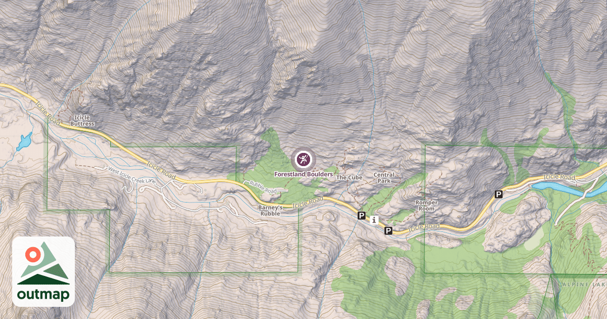 Map of Forestland Boulders