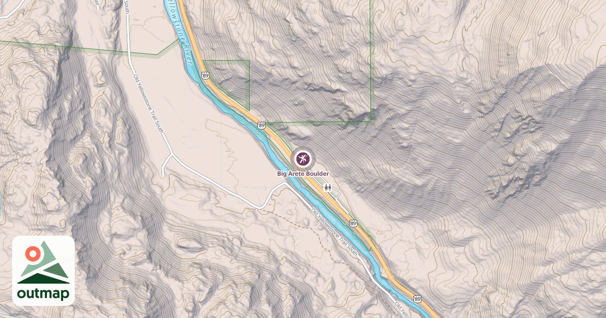 Map of Big Arete Boulder