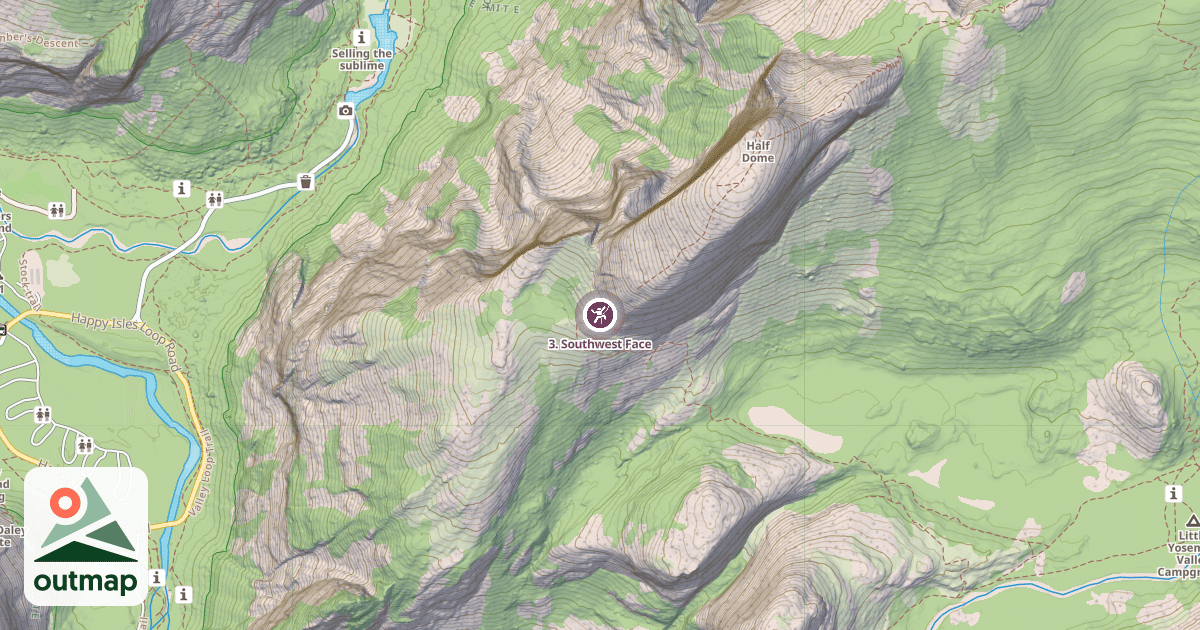 Map of 3. Southwest Face