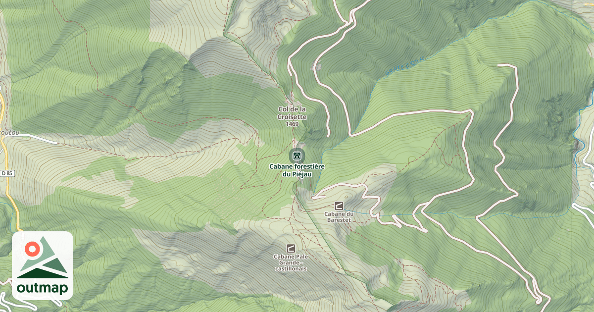Map of Cabane forestière du Piéjau
