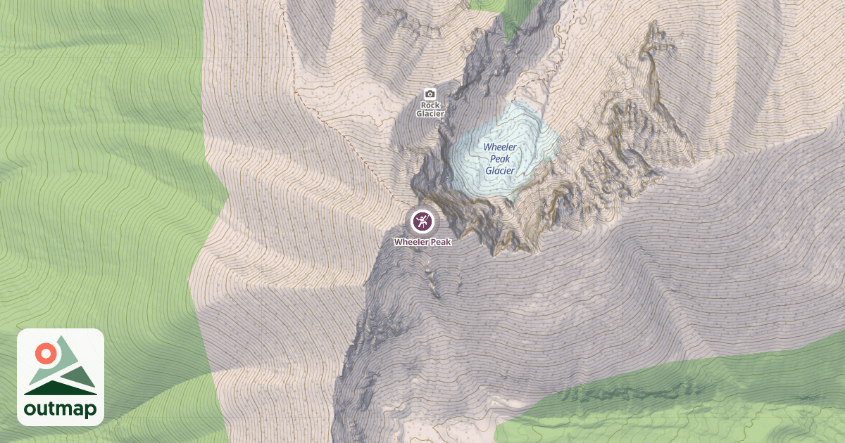 Map of Wheeler Peak