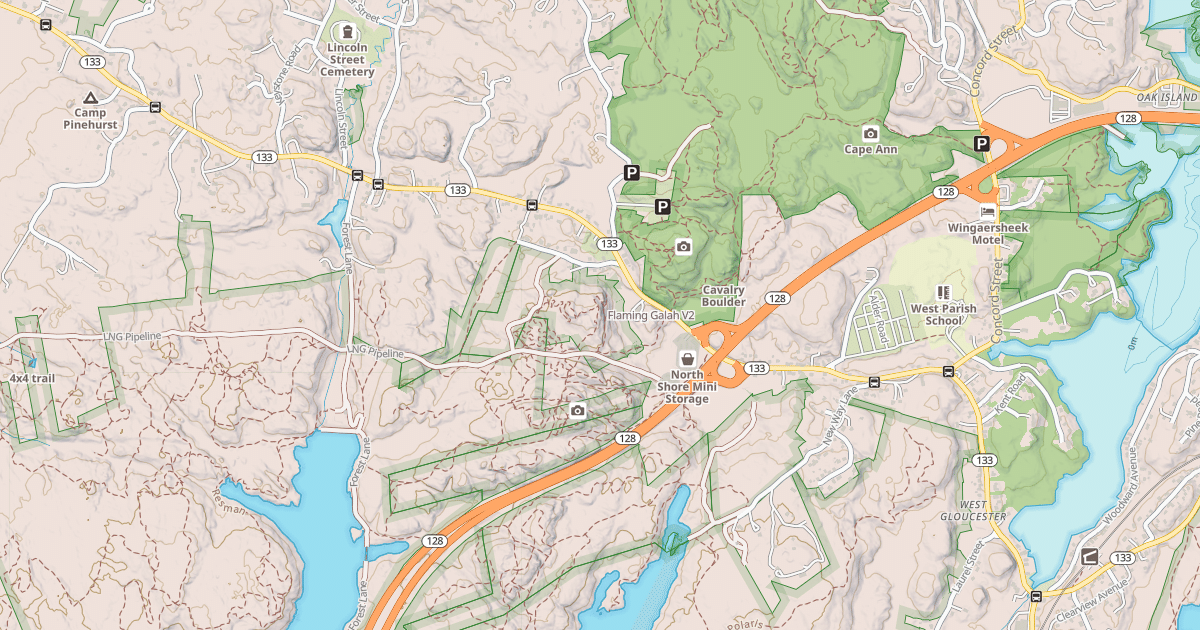 Map preview of Flaming Galah