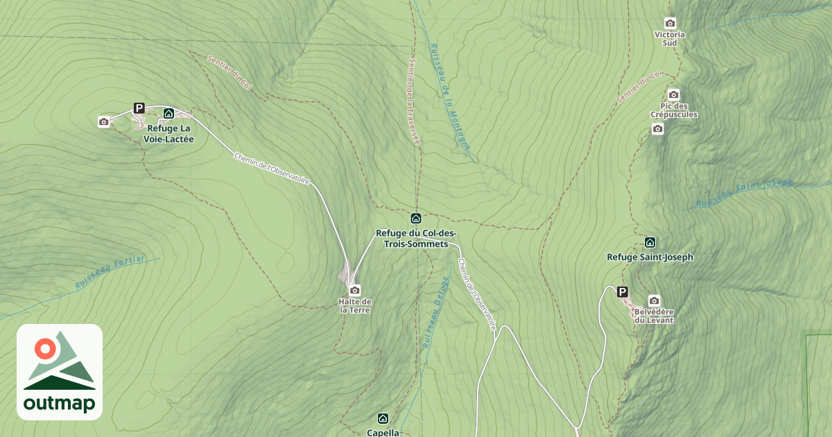 Map of Refuge du Col-des-Trois-Sommets