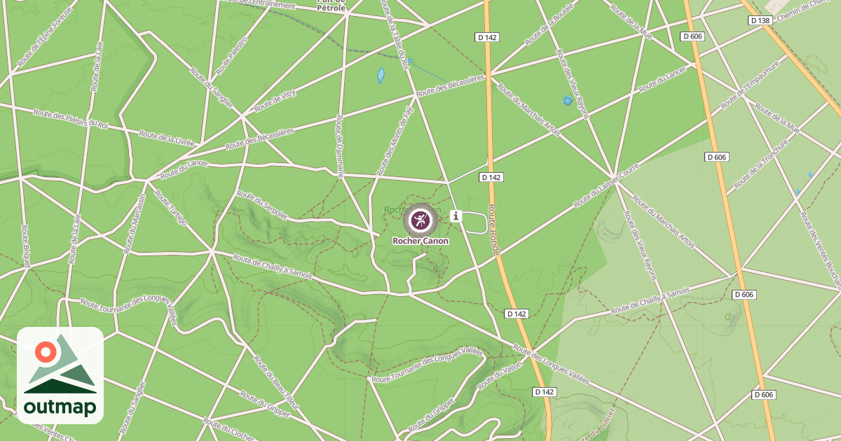 Map of Rocher Canon