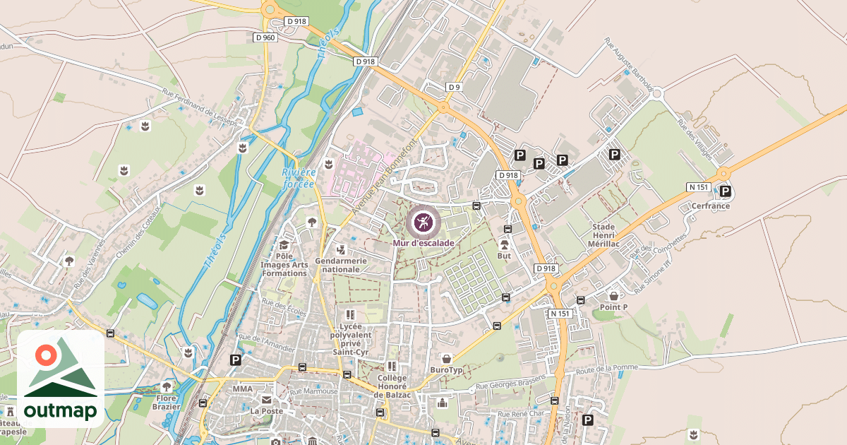 Map of Mur d'escalade