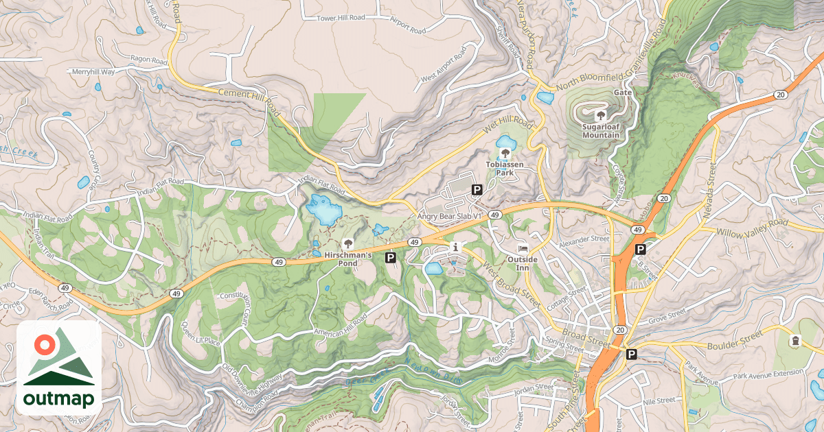 Map of Angry Bear Slab