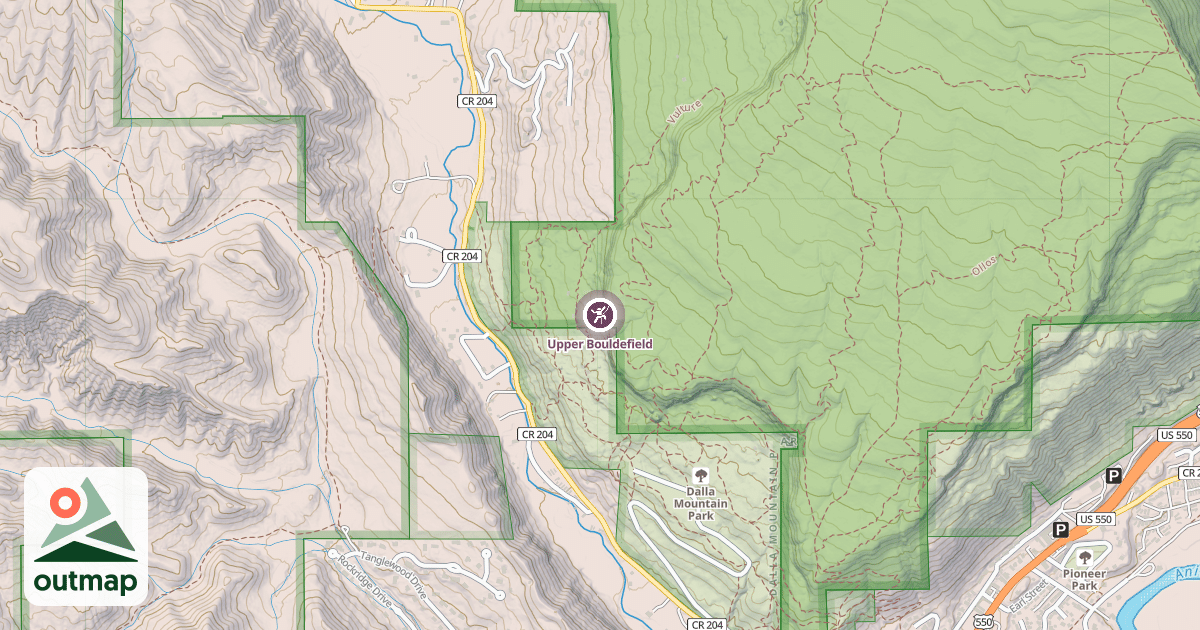 Map of Upper Bouldefield