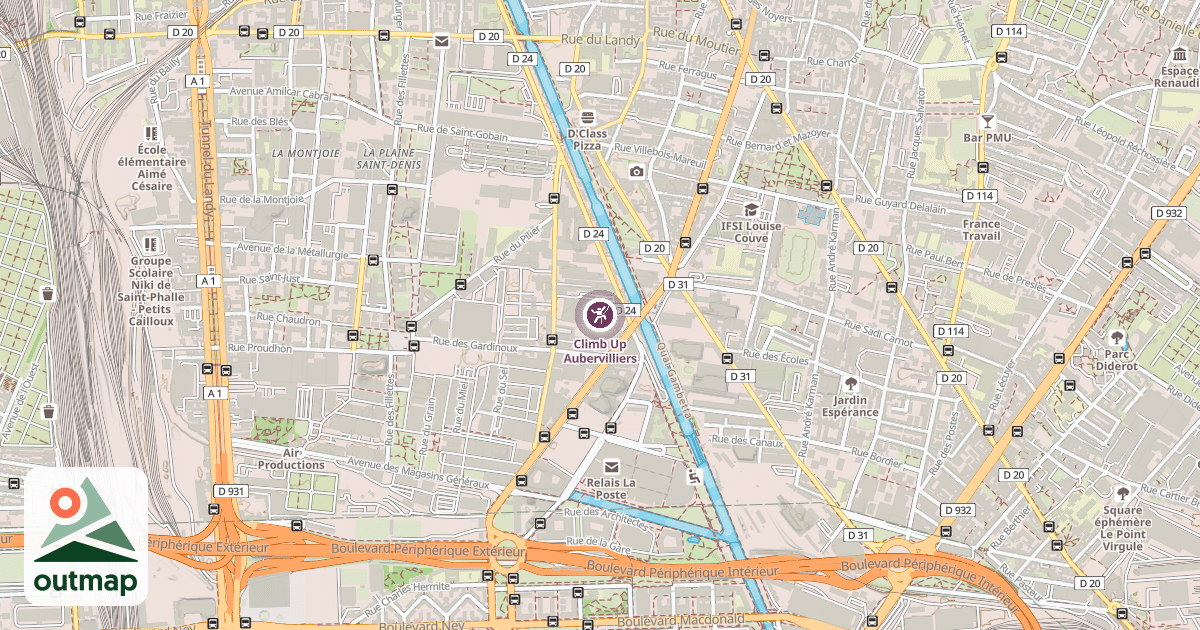 Map of Climb Up Aubervilliers