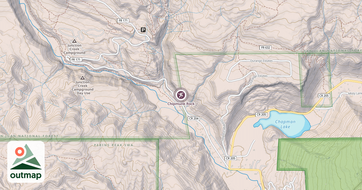 Map of Chipmunk Rock