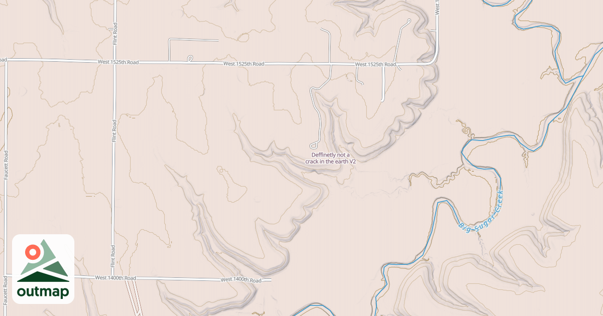 Map of Deffinetly not a crack in the earth