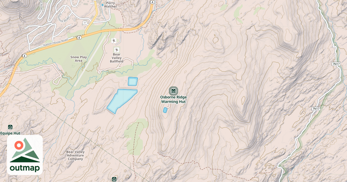 Map of Osborne Ridge Warming Hut