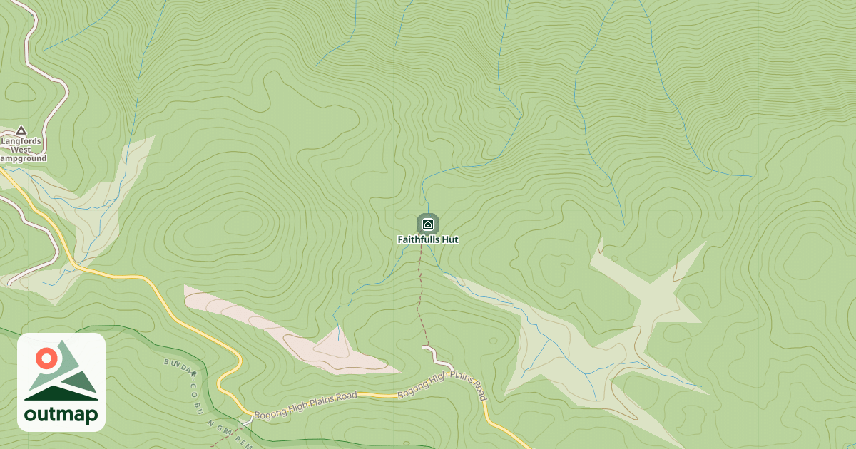 Map of Faithfulls Hut