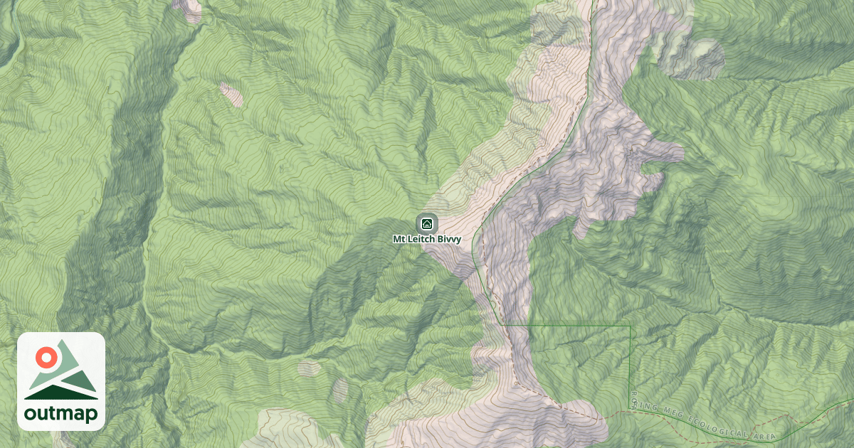 Map of Mt Leitch Bivvy