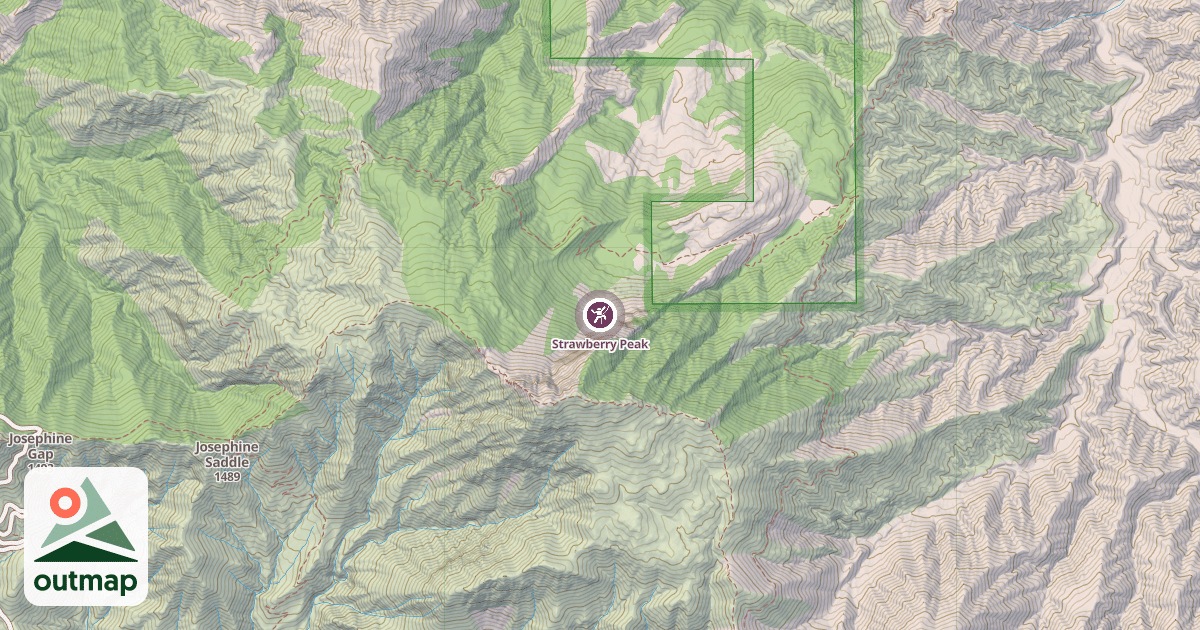 Map of Strawberry Peak