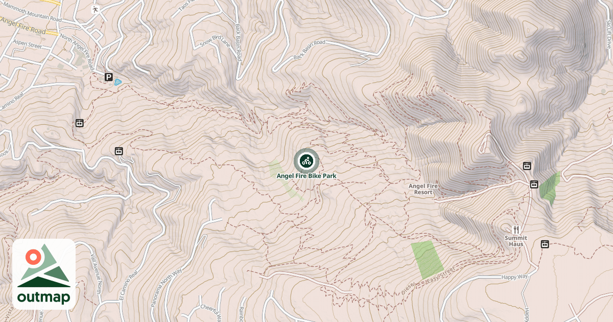 Map of Angel Fire Bike Park