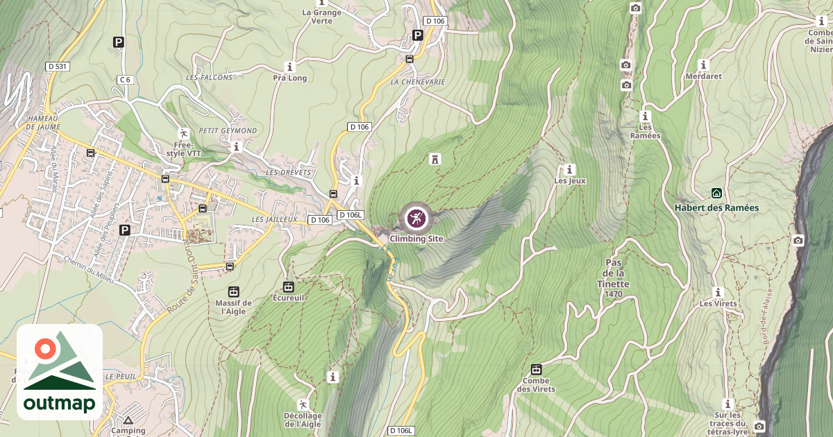 Map of Climbing Site