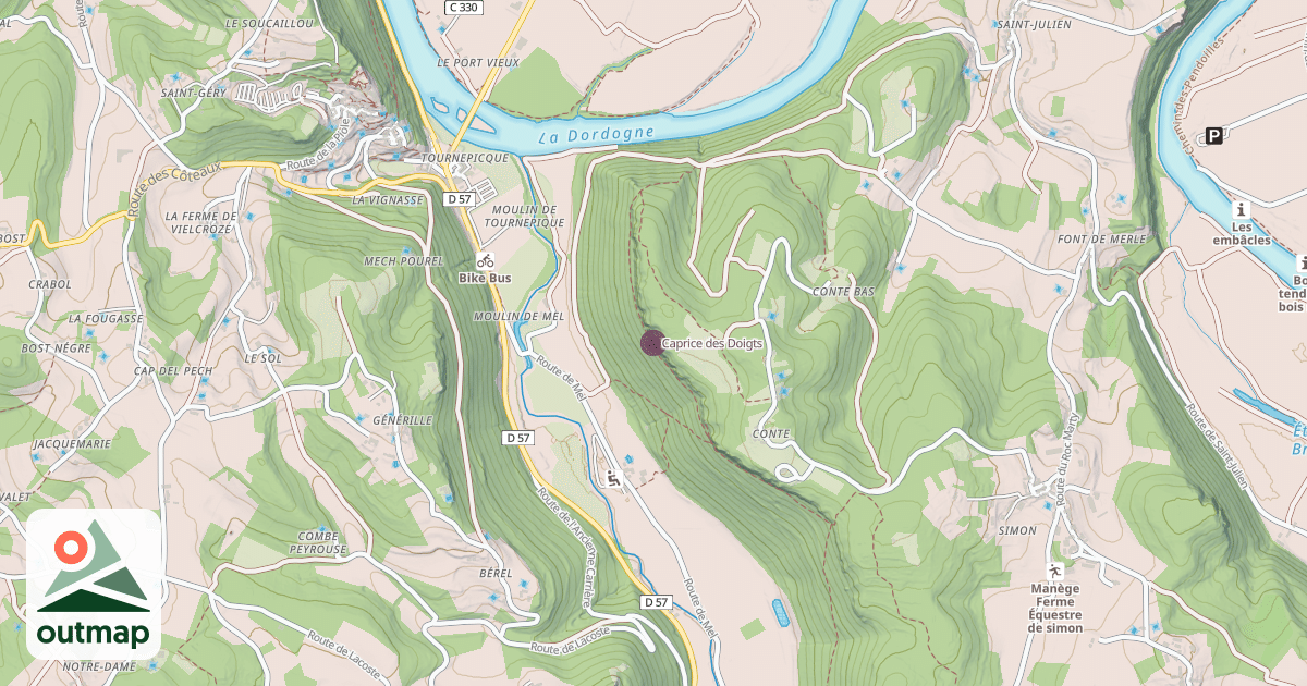 Map of Caprice des Doigts