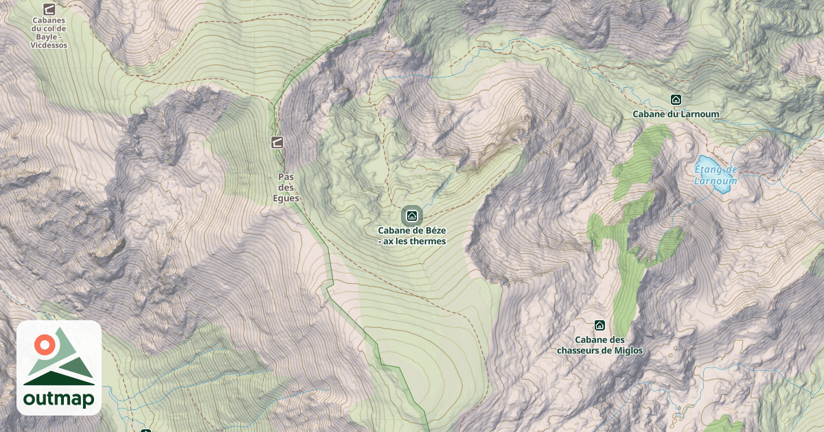 Map of Cabane de Béze - ax les thermes