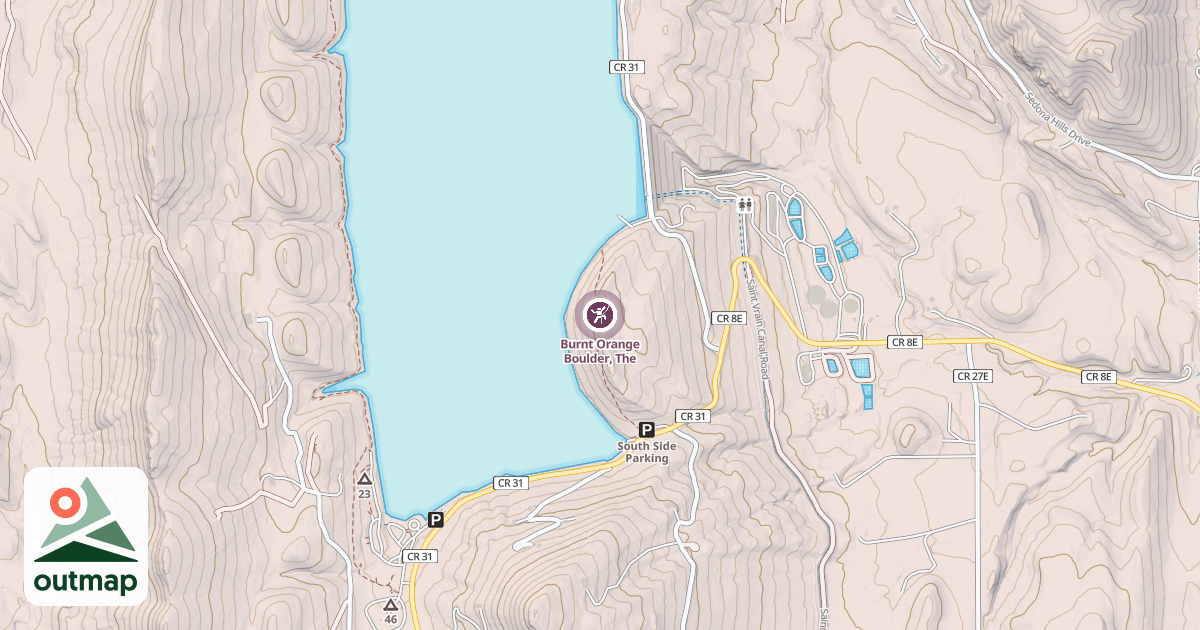 Map of Burnt Orange Boulder, The