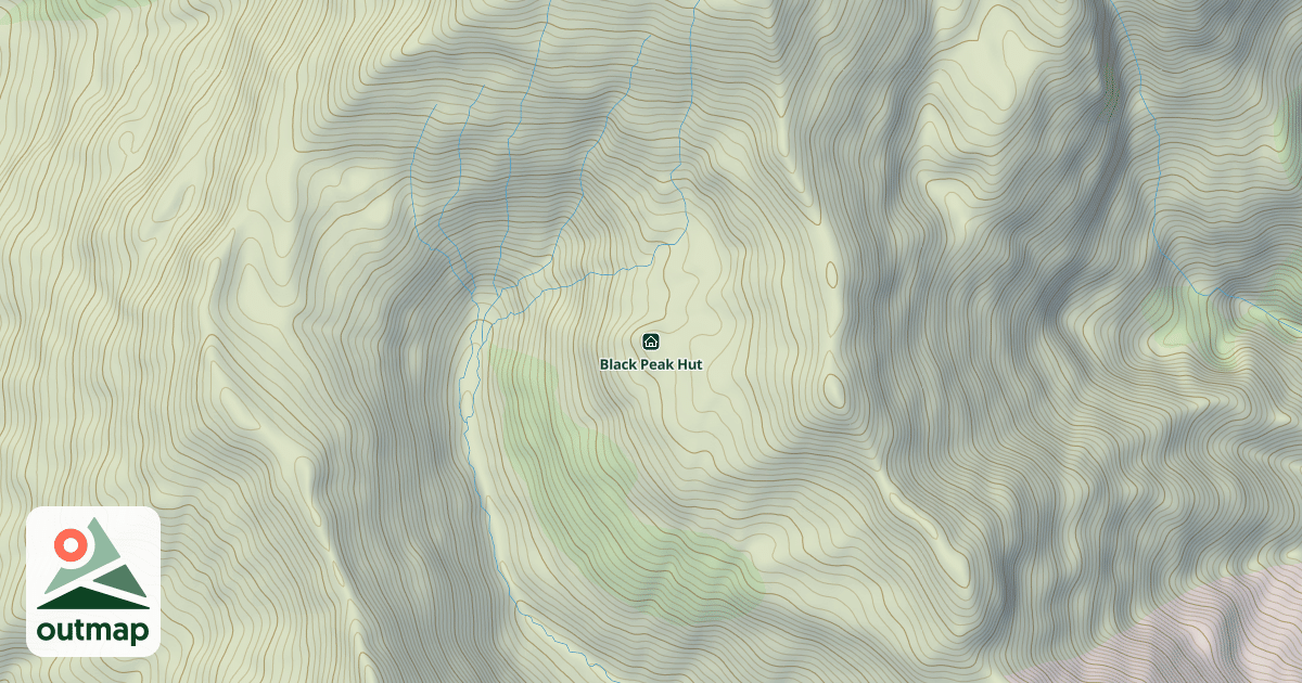 Map of Black Peak Hut