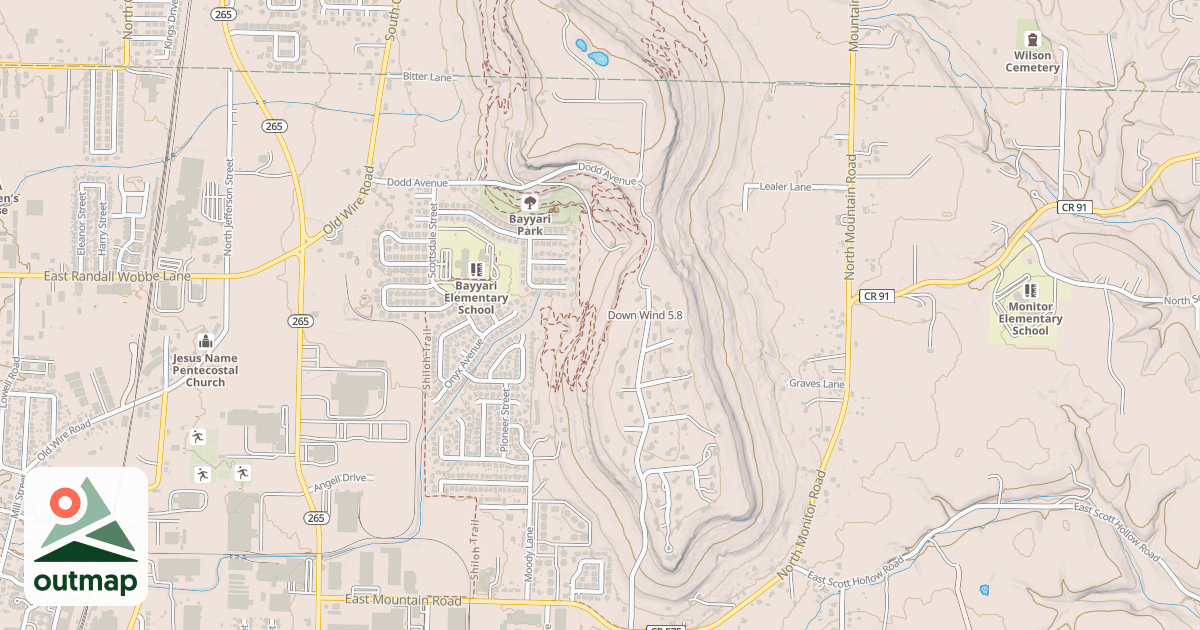 Map of Down Wind