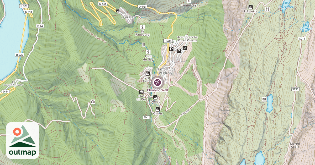 Map of Climbing Wall