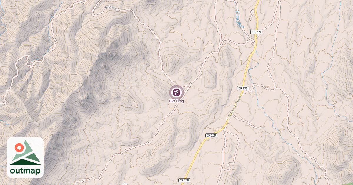 Map of DW Crag