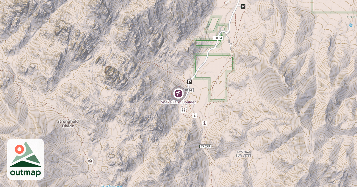 Map of Snake Farm Boulder