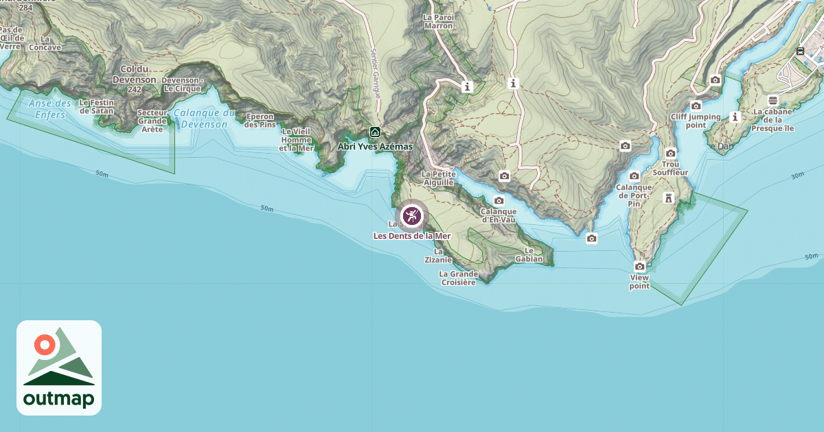 Map of Les Dents de la Mer