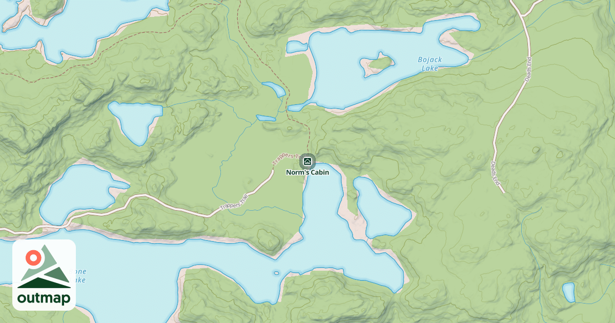 Map of Norm's Cabin
