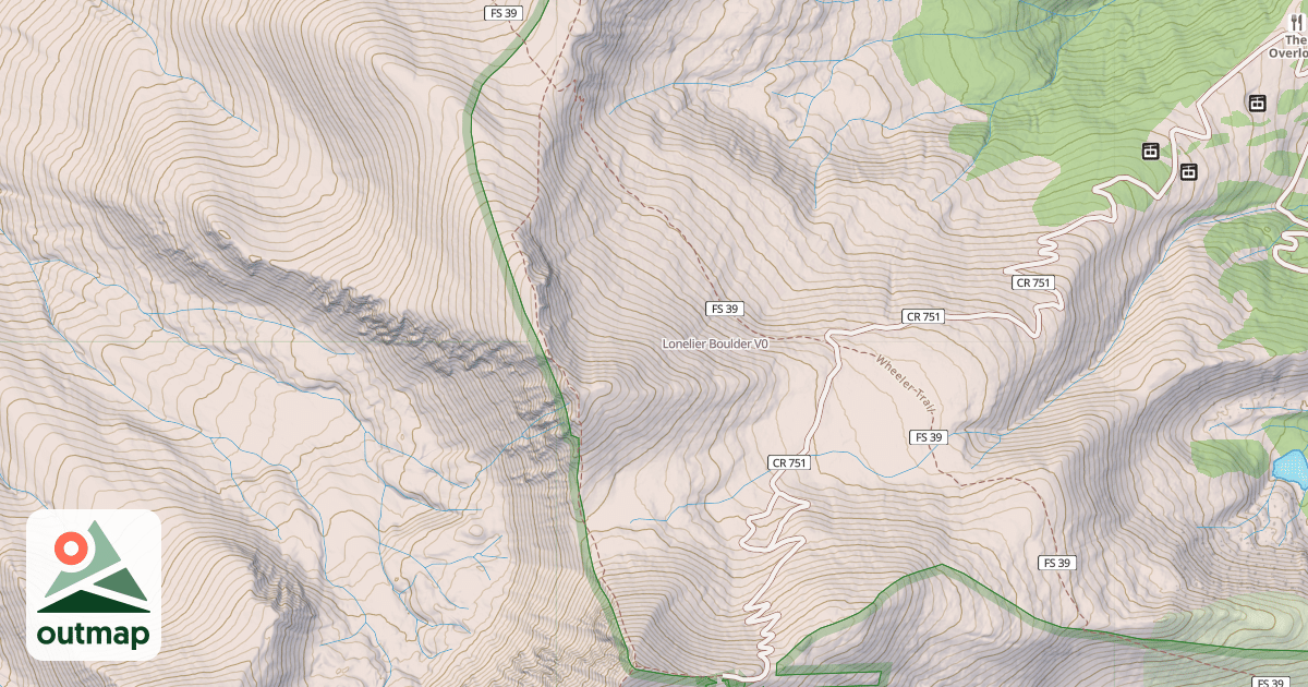 Map of Lonelier Boulder