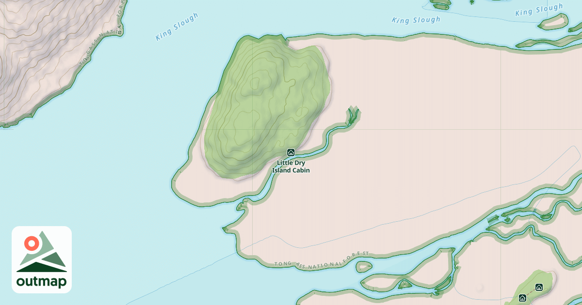Map of Little Dry Island Cabin