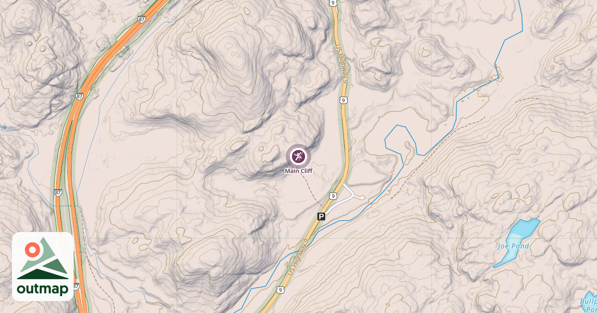 Map of Main Cliff