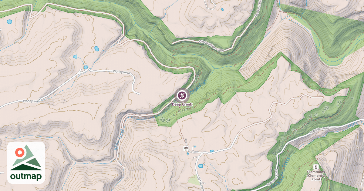 Map of Deep Creek