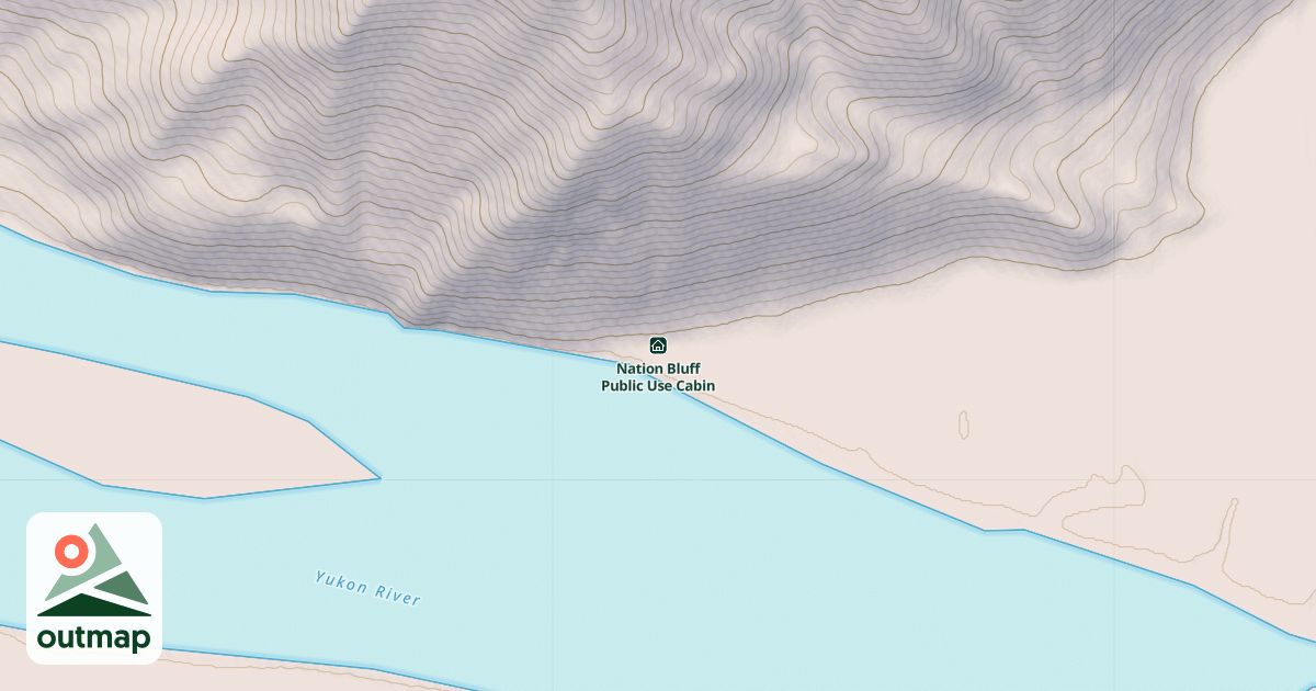 Map of Nation Bluff Public Use Cabin