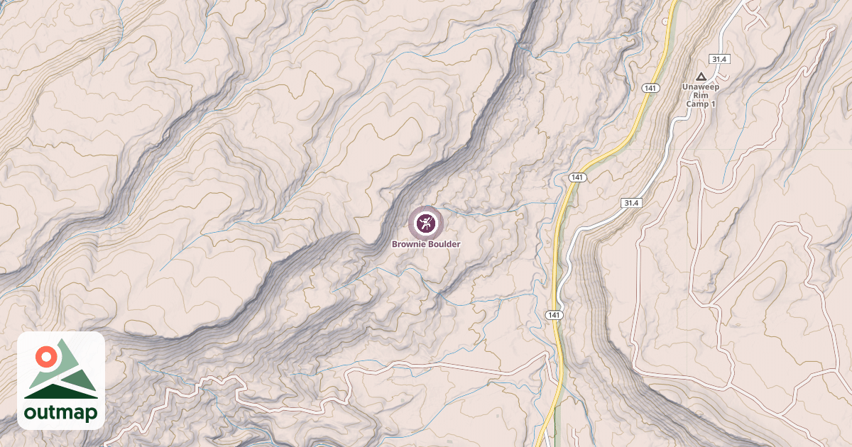 Map of Brownie Boulder
