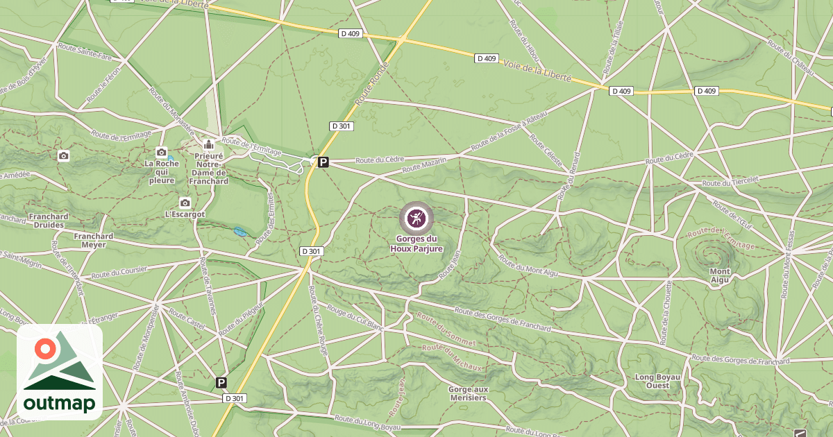 Map of Gorges du Houx Parjure