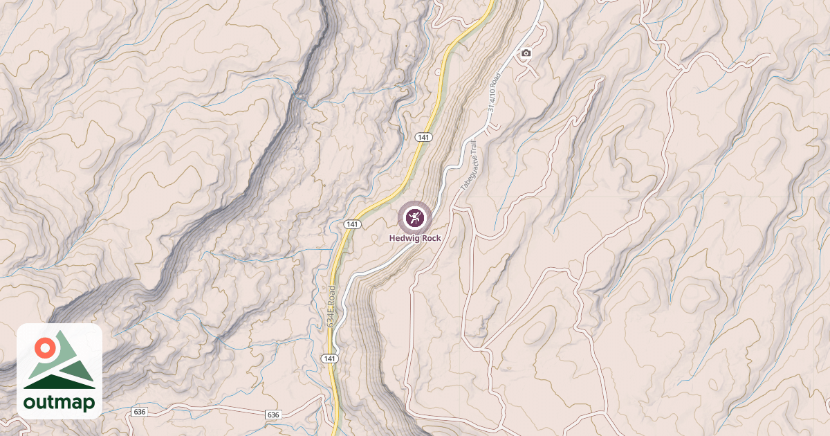 Map of Hedwig Rock