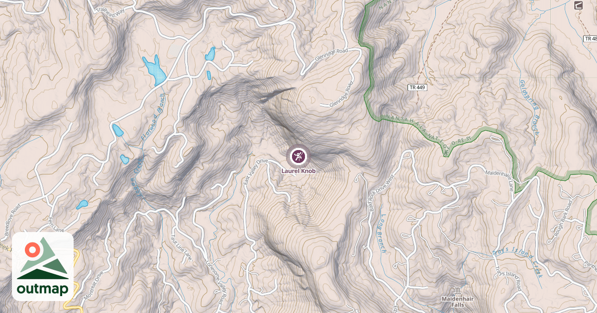Map of Laurel Knob