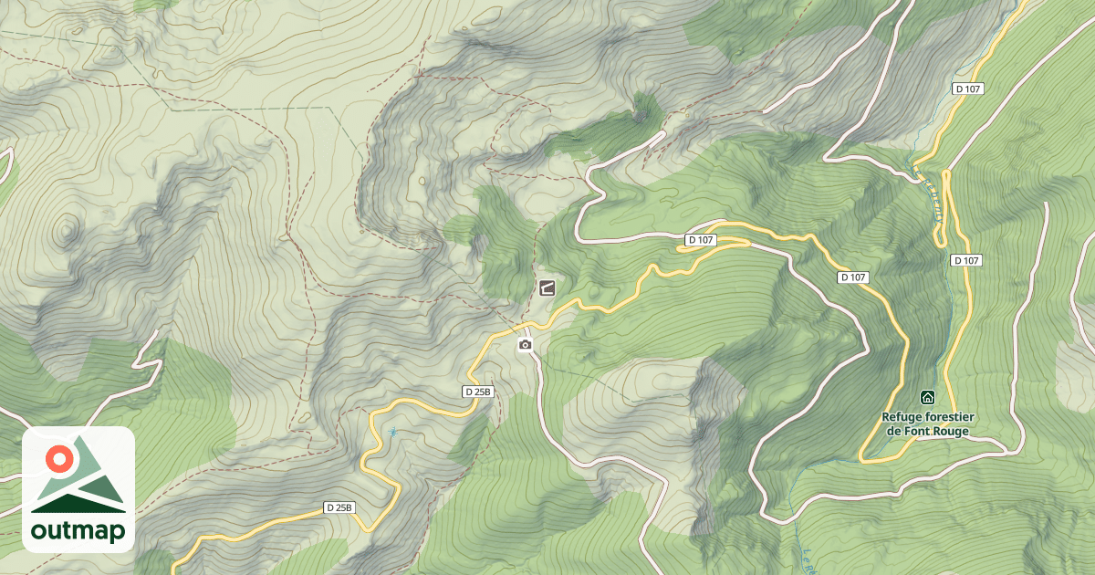 Map of Cabane du col du Pradel