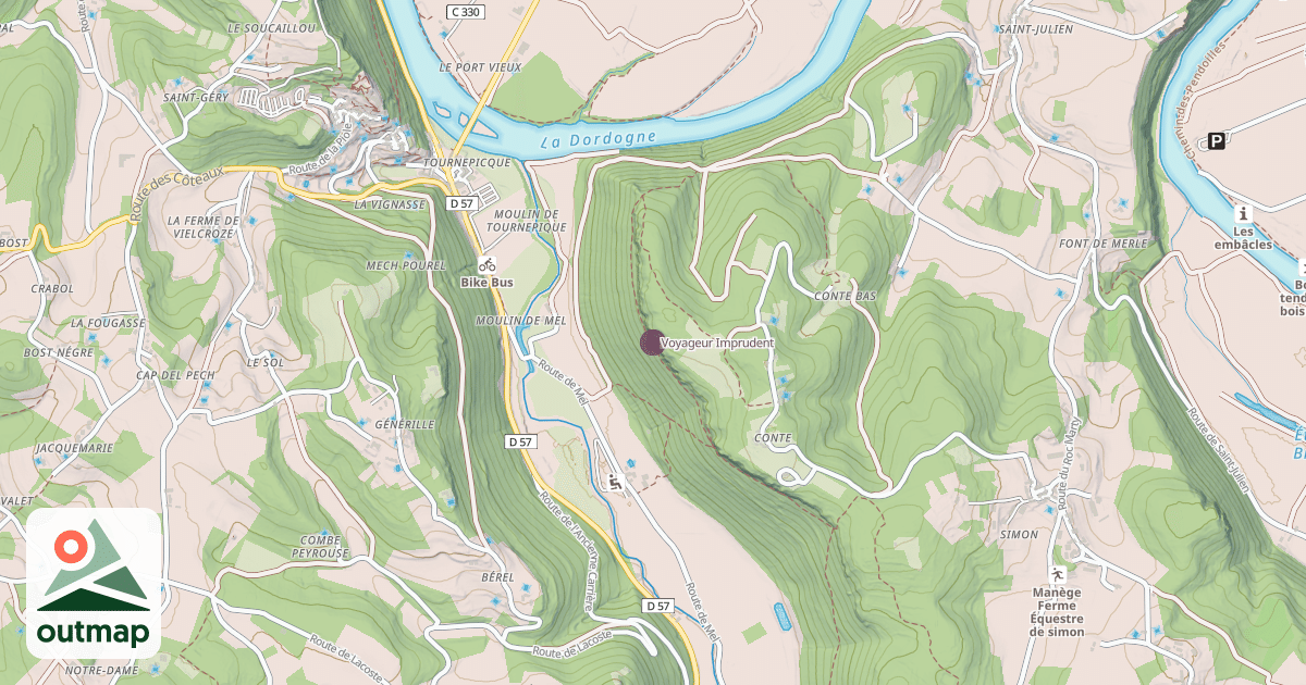 Map of Voyageur Imprudent