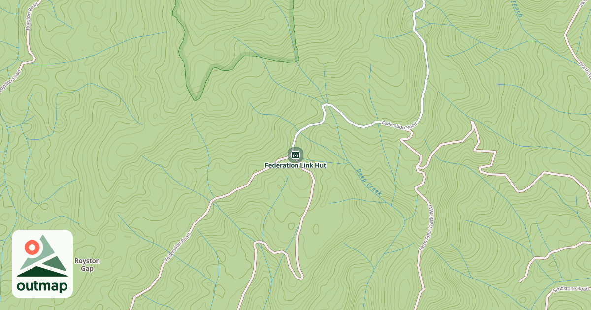 Map of Federation Link Hut