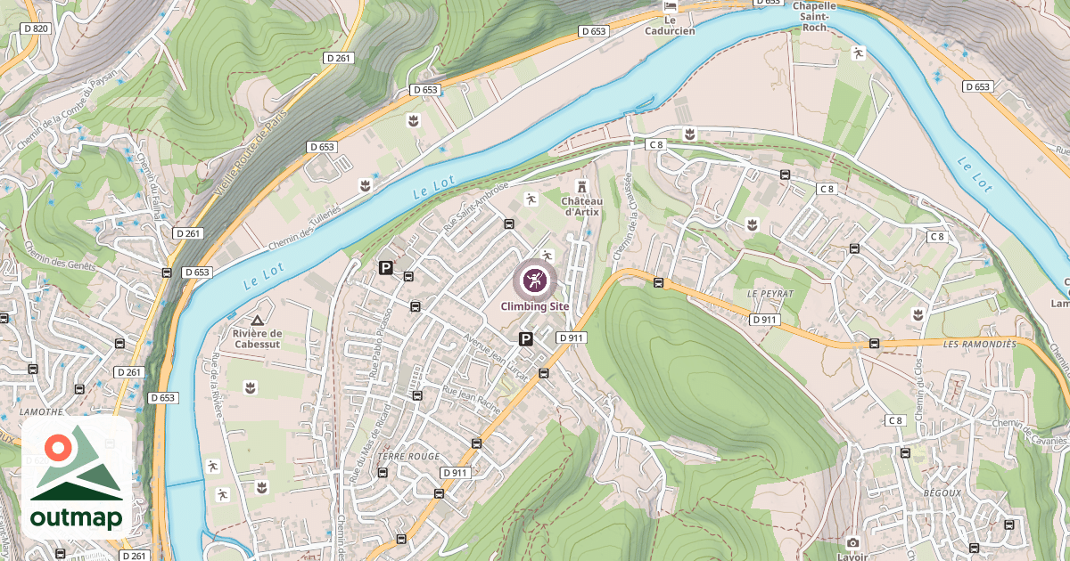 Map of Climbing Site