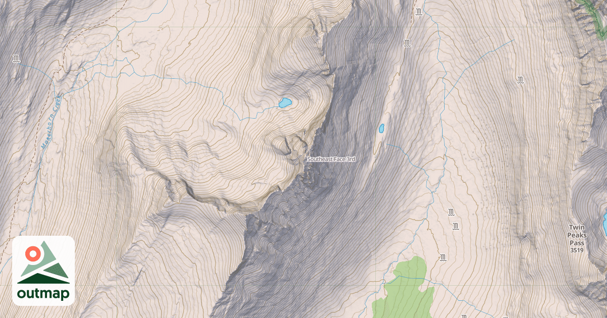 Map of Southeast Face
