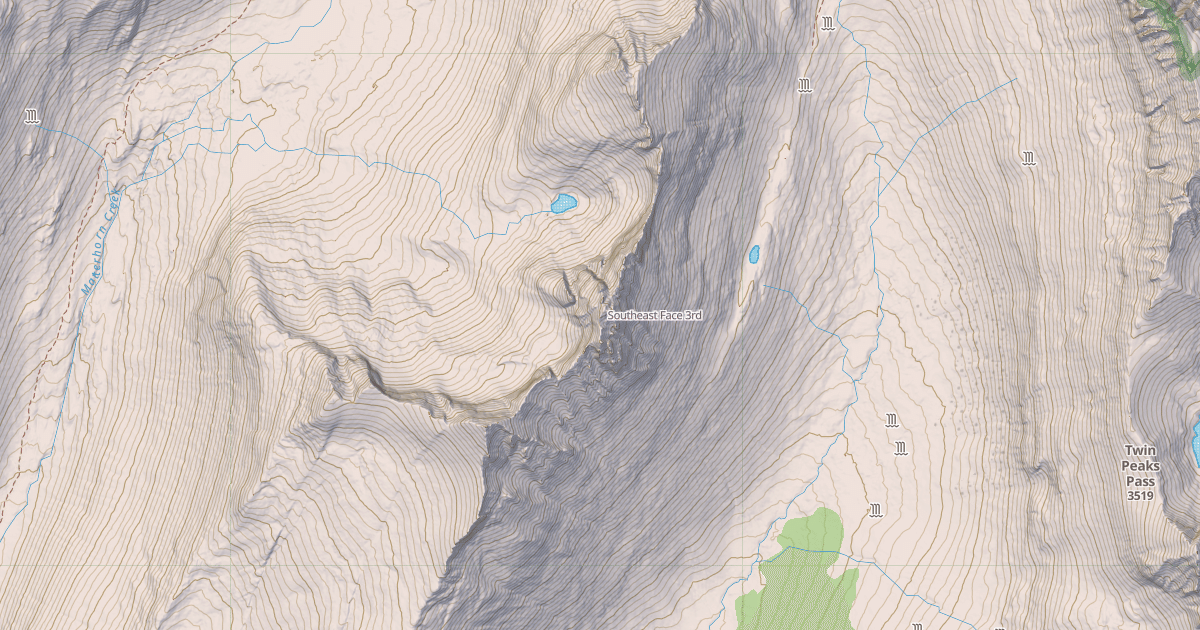 Map preview of Southeast Face