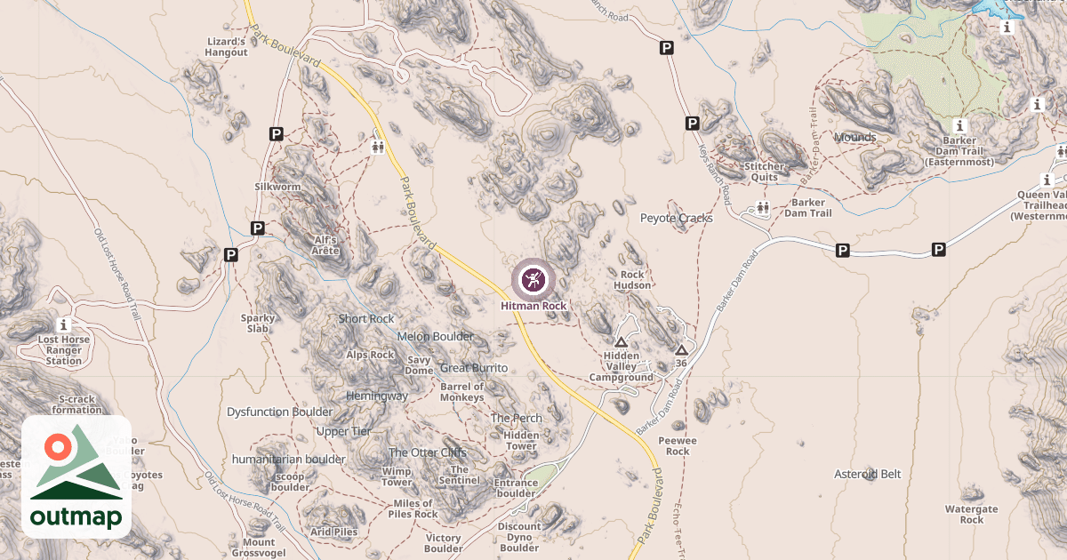 Map of Hitman Rock