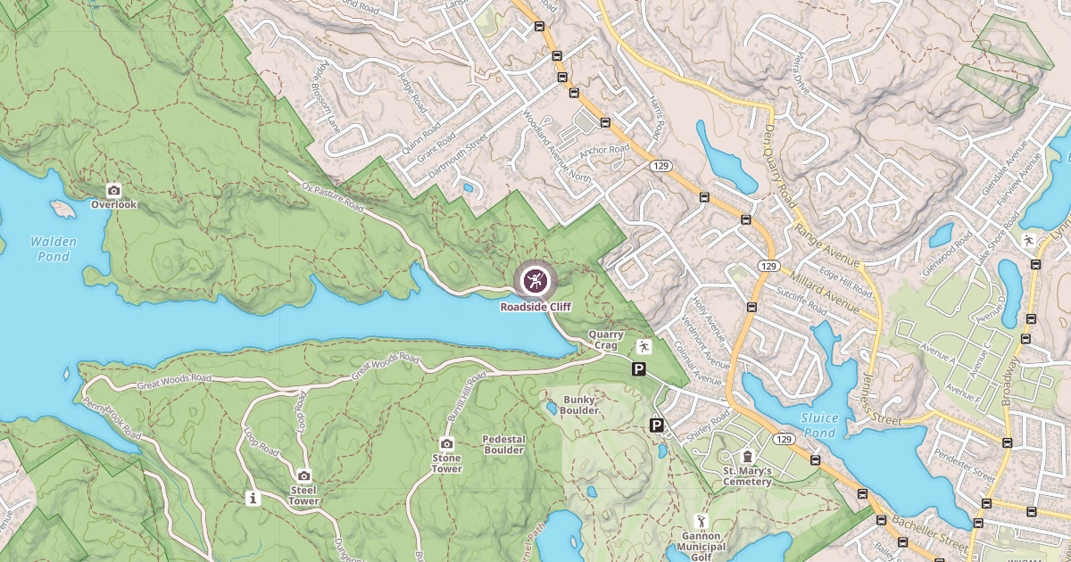 Map preview of Roadside Cliff