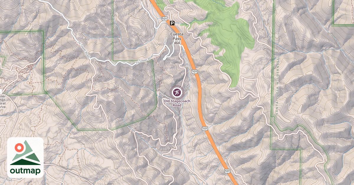 Map of Old Stagecoach Road