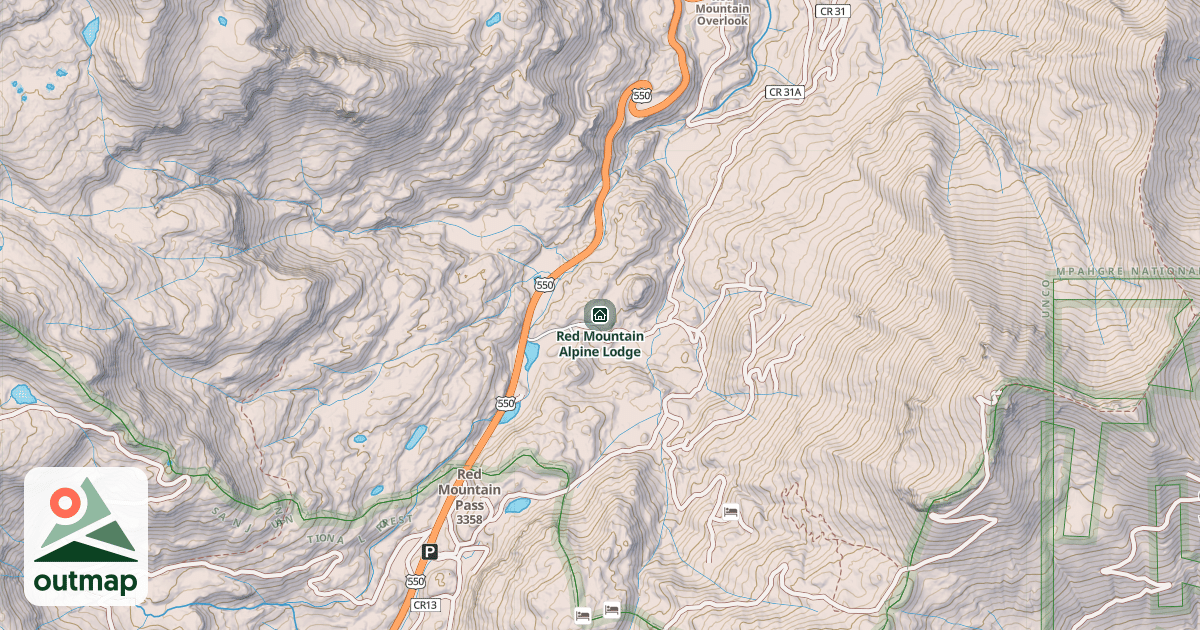 Map of Red Mountain Alpine Lodge